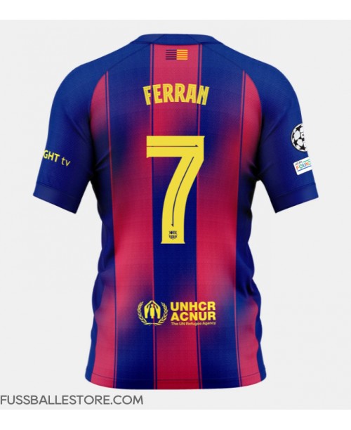 Günstige Barcelona Ferran Torres #7 Heimtrikot 2025-26 Kurzarm Günstige Barcelona Ferran Torres #7 Heimtrikot 2025-26 Kurzarm